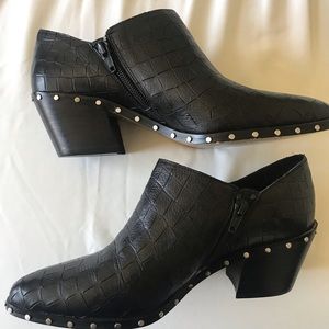 Edgy Black Studded Bootie